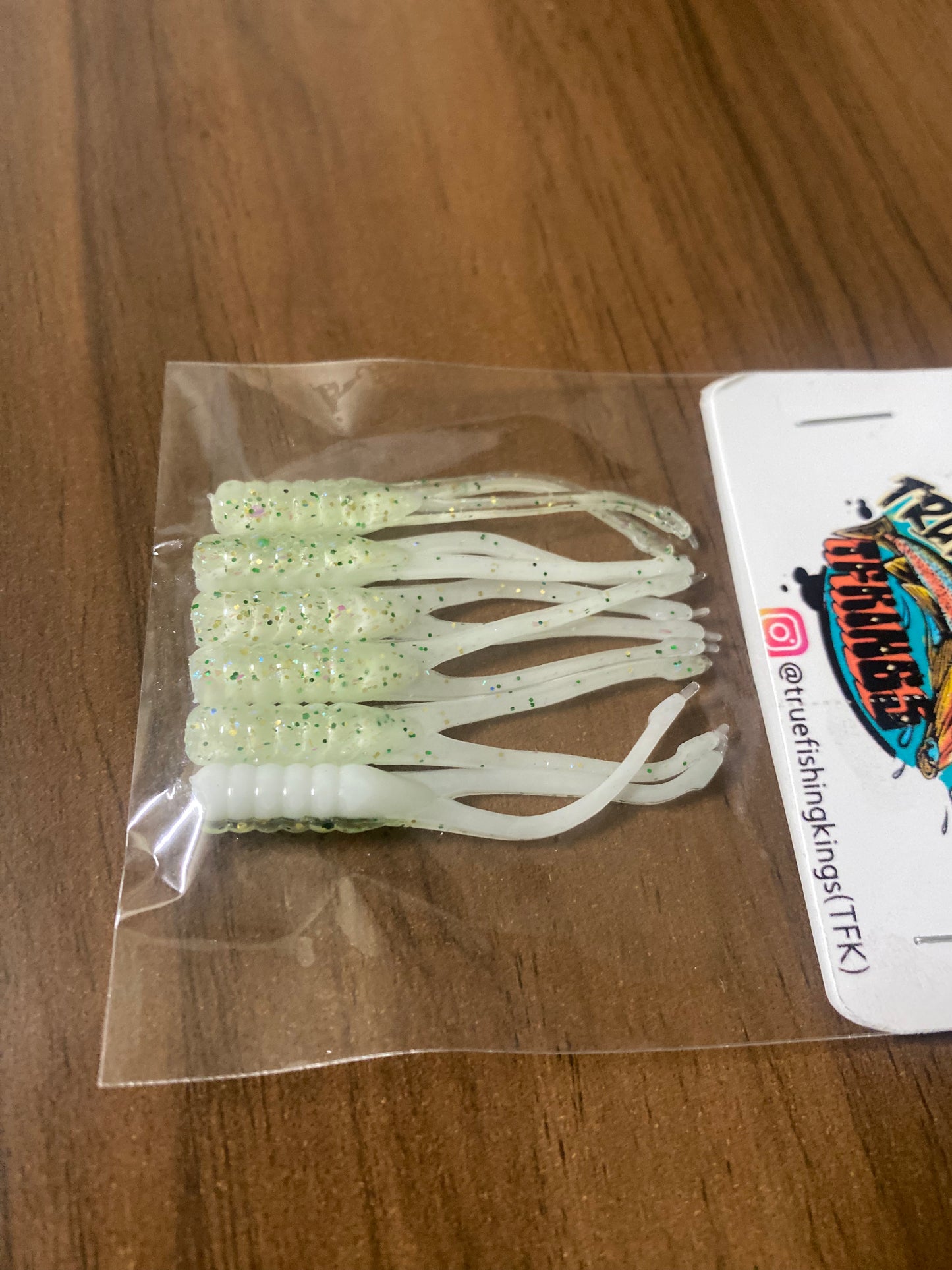 White/clear sparkle green DuB tail